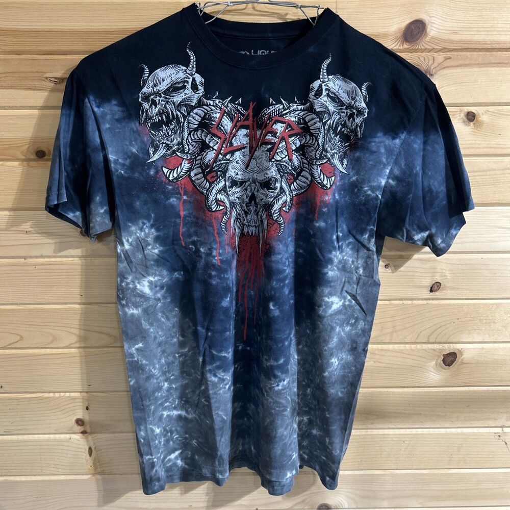 LIQUID BLUE SLAYER T-Shirt  Black Tye Dye Size 2XL